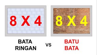 menghitung BATU BATA (BATA MERAH)   vs   BATA RINGAN (HEBEL)