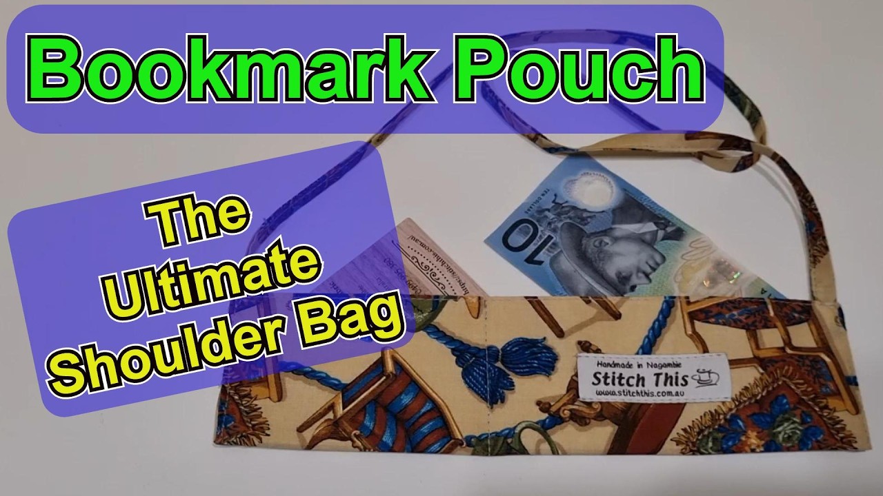 Sew an EASY Essential Bookmark Pouch! 🏖️ Shoulder Bag for Beach, Pool, or Cruise. Best bookmark ever