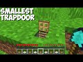 You WILL BE SHOCKED where DOES this SMALLEST TRAPDOOR LEADS in Minecraft ? NEW SECRET TRAPDOOR !