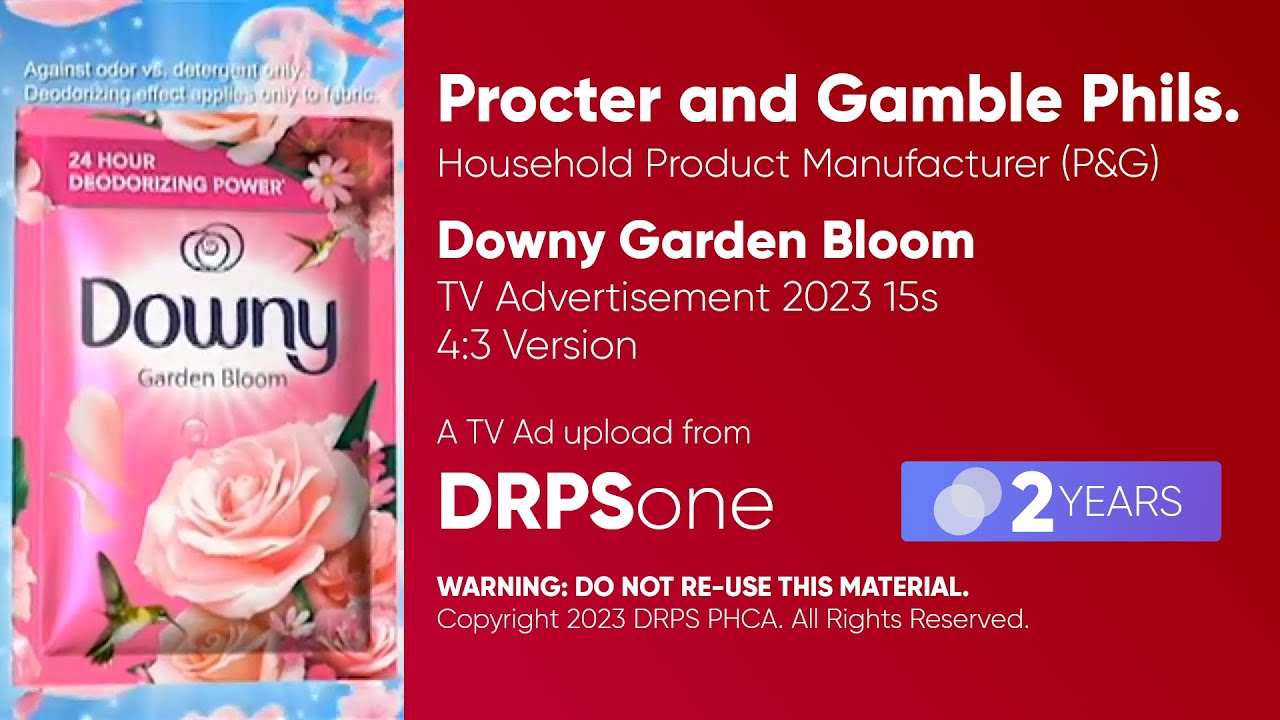 Downy Garden Bloom TV Ad 2023 15s (Philippines, 4x3 Version) - YouTube