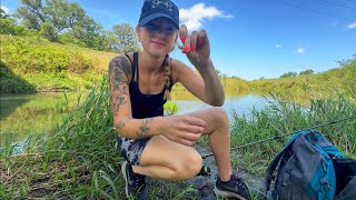 Summer CREEK Fishing Using This BUG As BAIT!! (IT WORKED)