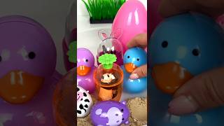 SAFARI ANIMALS SURPRISE EGGS for Kids - Gorilla 🦍 Panda Duck Lion Tiger