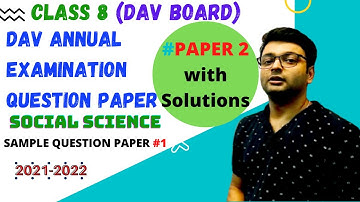 DAV Board Question Paper | Social Science Class 8 Solution | Sample Paper 02 | Art Of Mathematica