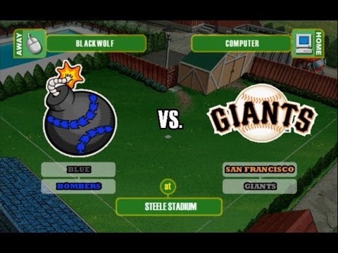 Backyard Baseball Bombers Vs Giants Away Part 1 Youtube
