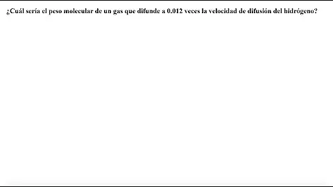 ¿Qué gas se difunde más lentamente?