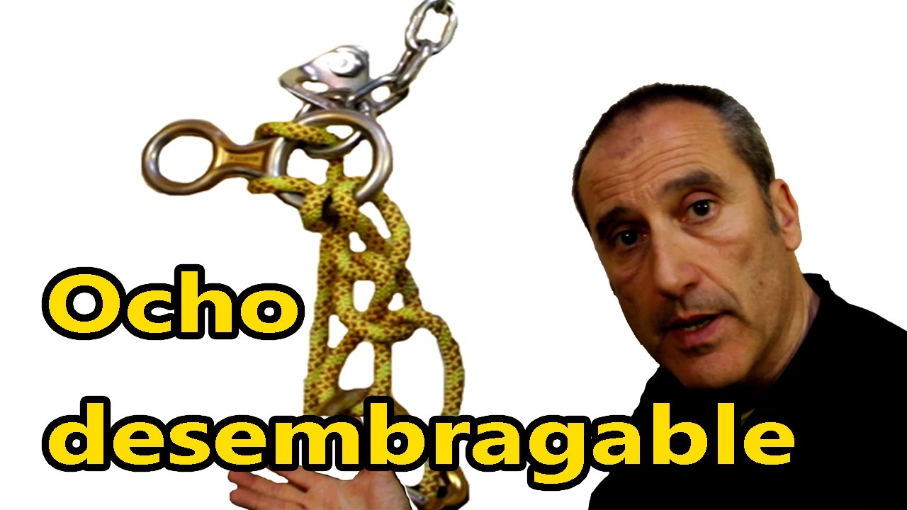 Rápel desembragable, descensor empotrado de ocho