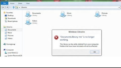 How to fix Documents.library-ms is no longer working error