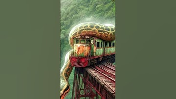 Travel Exploring | Python vs Train | Amazon Jungle #youtubeshorts #wow #nature