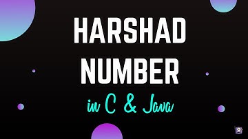Harshad Number in C & Java | Coding Commentry | #Harshad Number #Coding