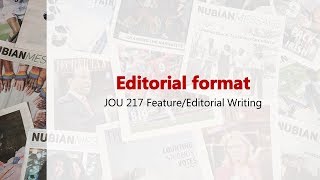 Editorial format