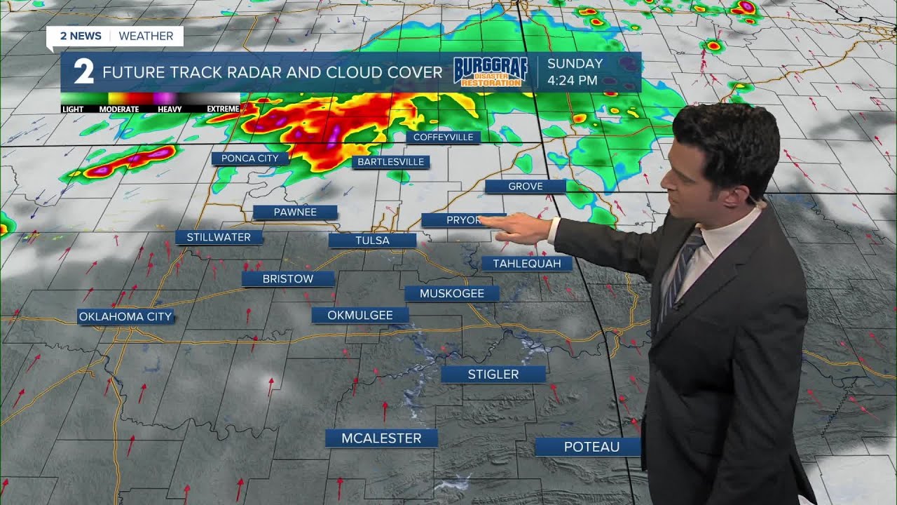 Showers and storms Sunday - YouTube