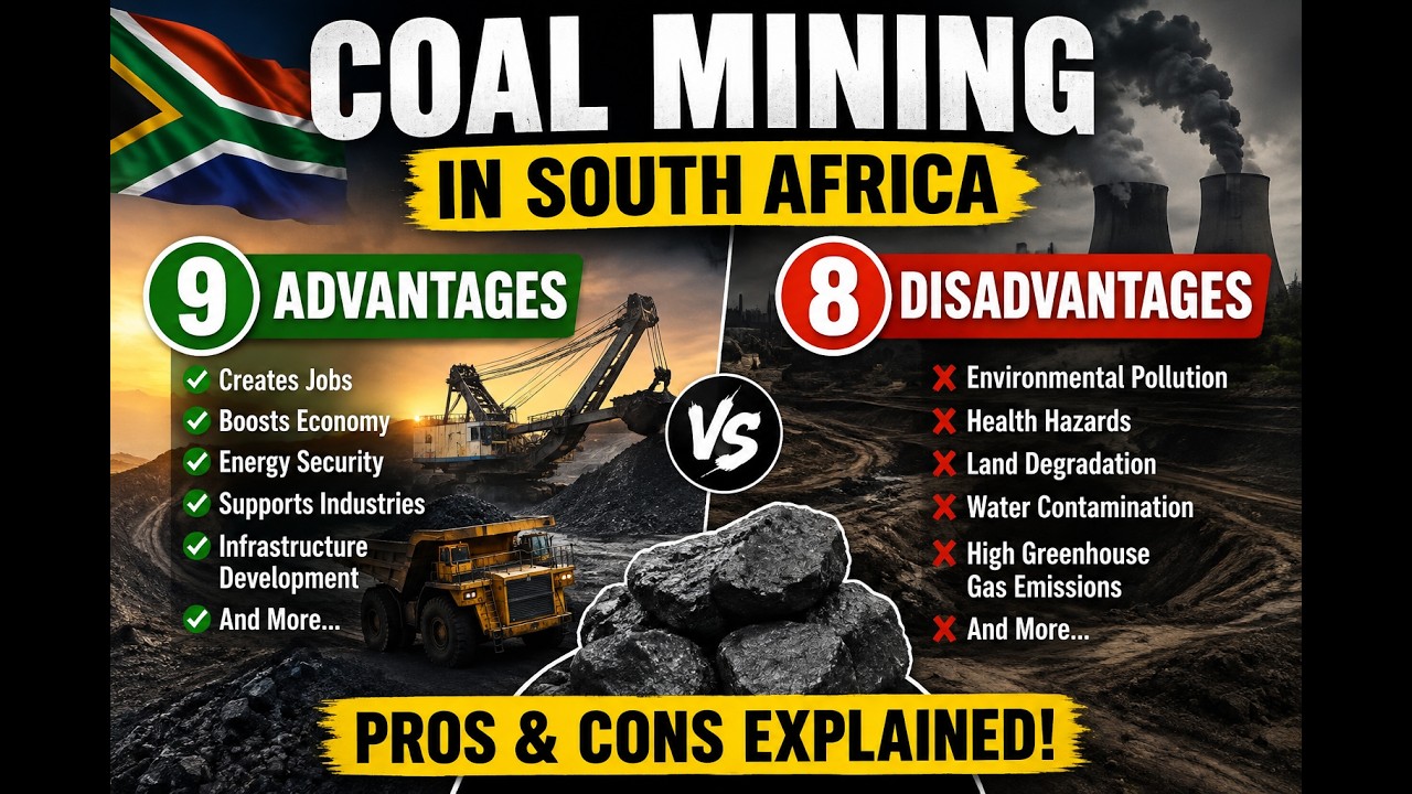 Still from 9 ADVANTAGES AND 8 DISADVANTAGES OF COAL MINING IN SOUTH AFRICA