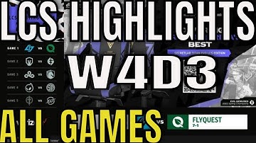 LCS Spring 2023 W4D3 Highlights ALL Games - CLG vs FLY, IMT vs EG, C9 vs TL, DIG vs TSM, GG vs 100