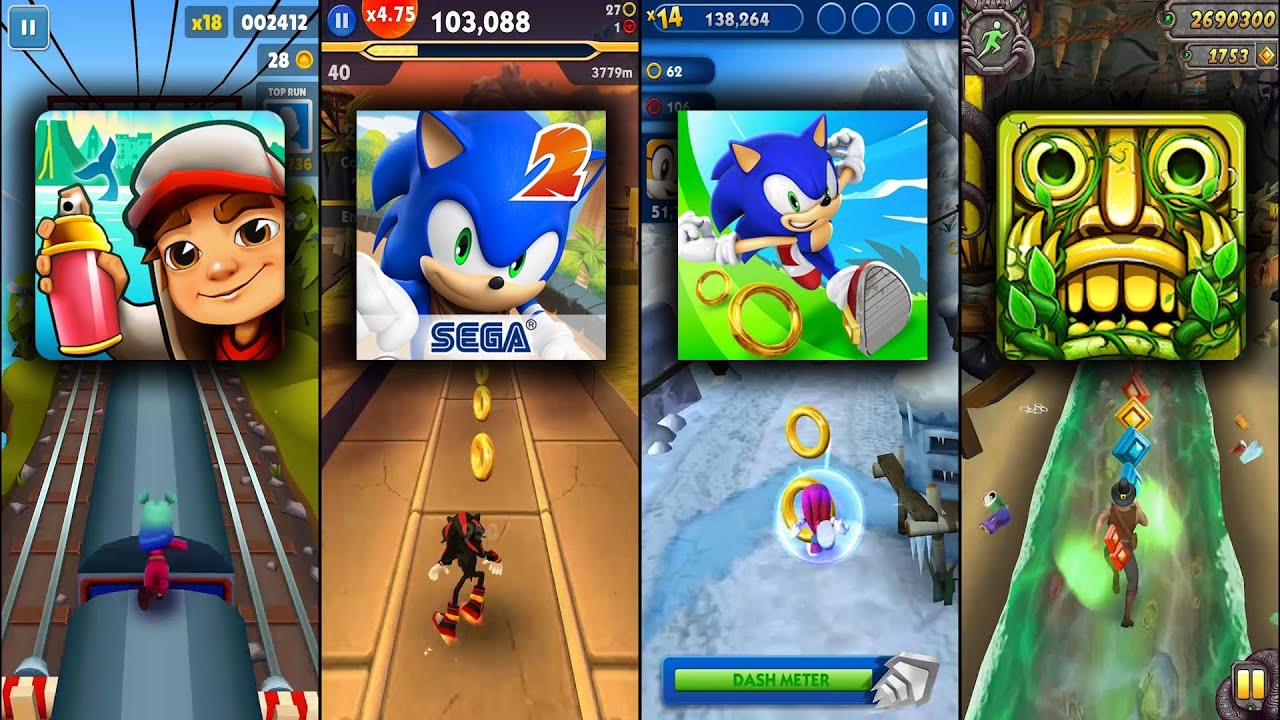 Subway Surfers IceLand Vs Sonic Dash 2 Sonic Boom Vs Sonic Dash Vs ...