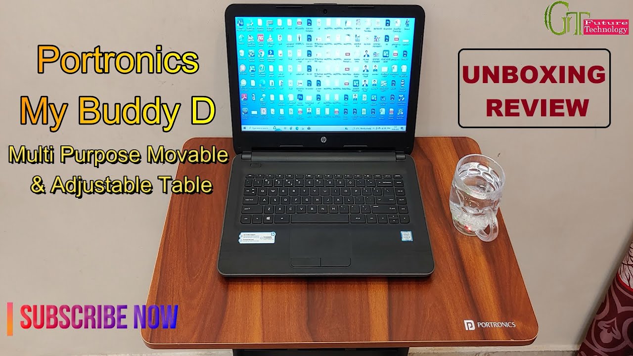 Portronics My Buddy D Multi Purpose Movable & Adjustable wood Portable ...