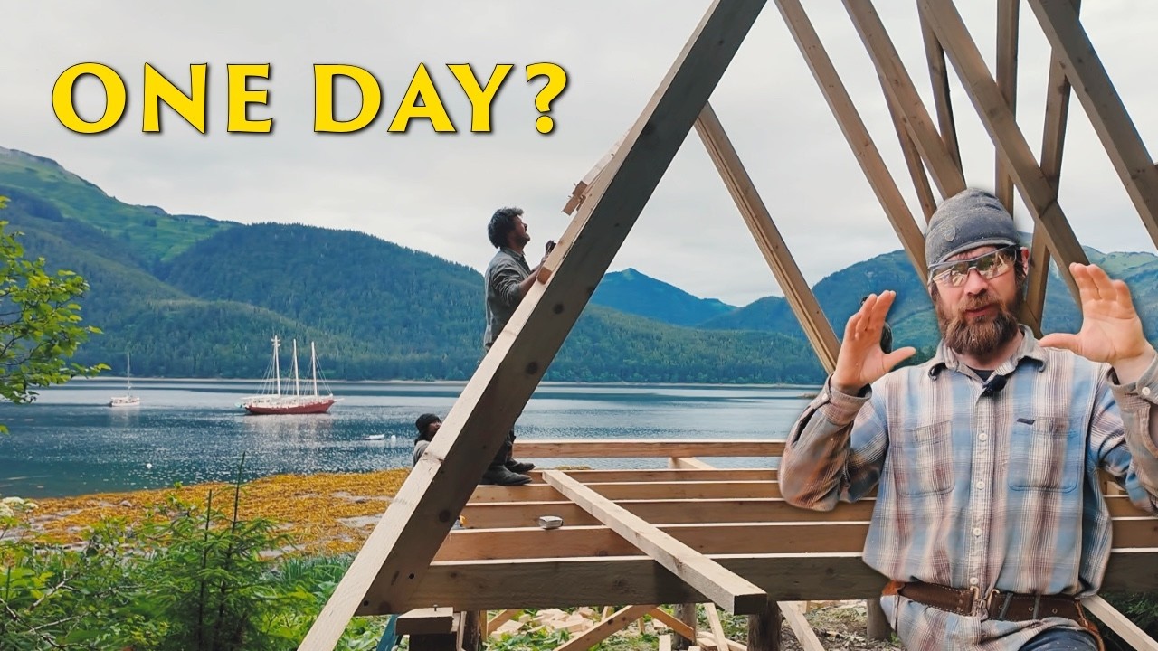 ⁣Can We Raise an Alaska A-Frame in Just One Day?