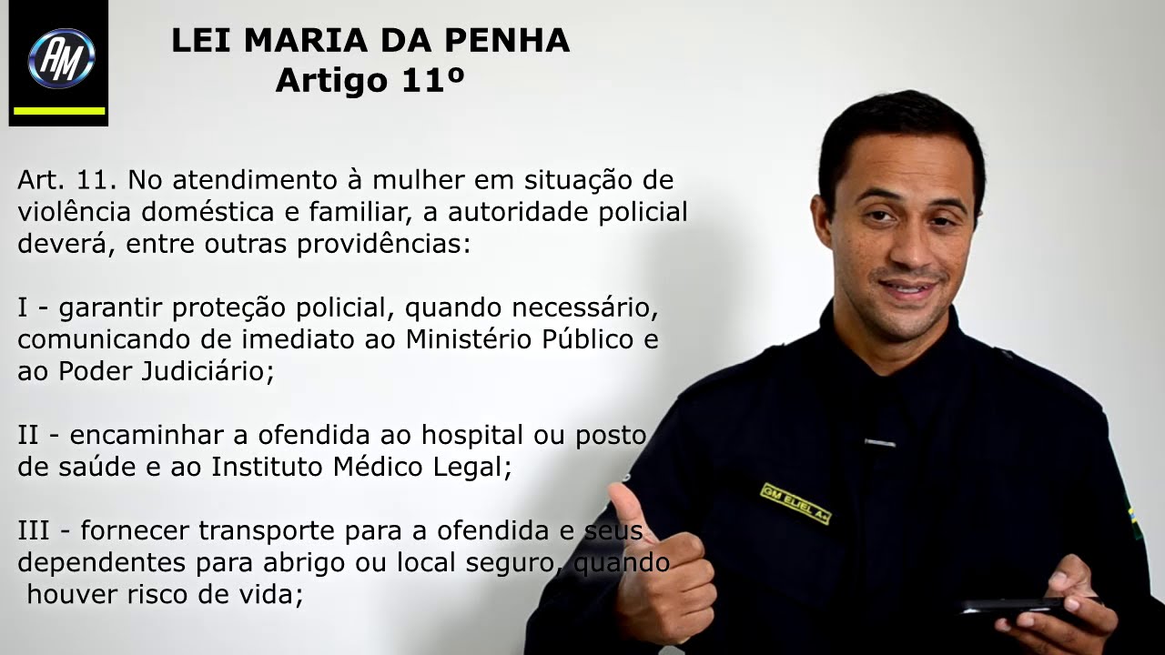 Vídeo aula, Lei Maria da Penha  artigo 11 (Parte 7)