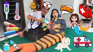 Funny Drama 😂🤣 Mermaid Gives Birth to Triplets With Doctor Tompel Help ️🤣🥰