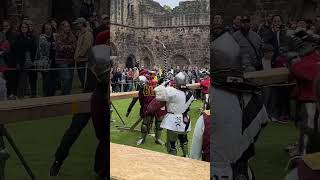 30 kilos of steel. Blunt weapons. Full-force takedowns. No choreography.
