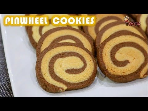 风车饼干食谱 (巧克力香草牛油曲奇) How to Make Pinwheel Cookies (Chocolate Vanilla Butter Cookies)