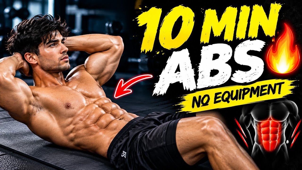 🔥 10 MIN ABS WORKOUT AT HOME | Get Stronger Abs 💪 | No Equipment - YouTube
