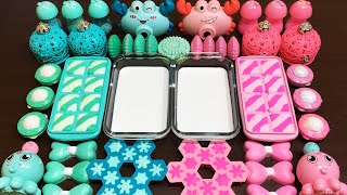 PINK VS MINT SLIME ! Mixing Random Things into GLOSSY Slime !!! Satisfying Videos #854