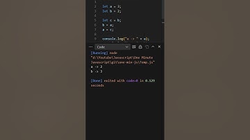 How to swap two variables in javascript | One Minute Javascript | 1 Min JS | Quick JS #shorts