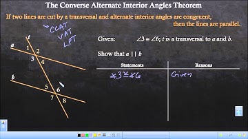 5-5 Proving the Converse Parallel Transversal Theorems