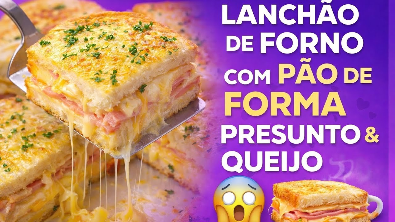 LANCHÃO DE FORNO SUPER FÁCIL 😱 Receita Rápida, Econômica e Deliciosa 😋