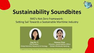 Sustainability Soundbites EP2 - IMO's Net-Zero Framework