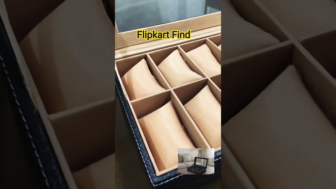 Premium Watch Organizer Box with Royal Golden Cushions ⌚