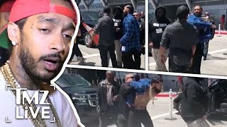Nipsey Hussle Bitch Slaps A Security Gaurd! | TMZ Live