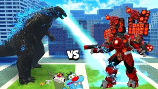 Oggy Godzilla Vs All Upgraded CAMERMAN Titans Fight In Garry's Mod | Godzilla Vs Camerman