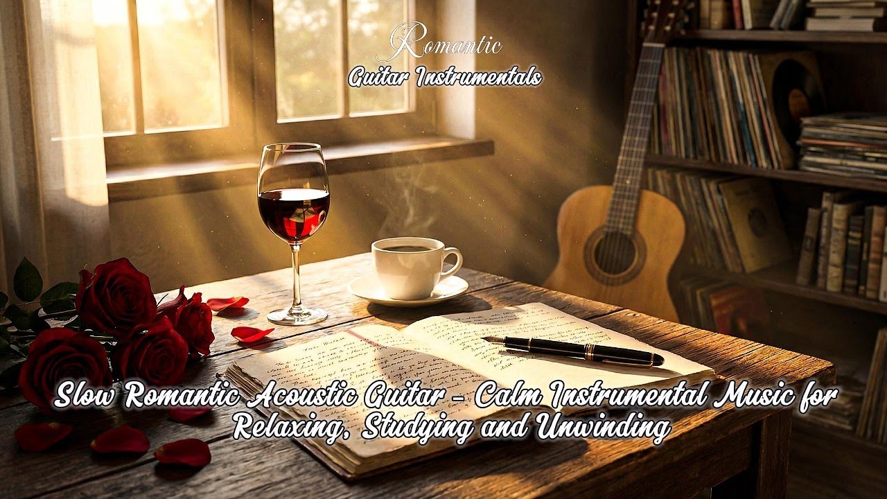 Slow Romantic Acoustic Guitar – Calm Instrumental Music for Relaxing, Studying and Unwinding