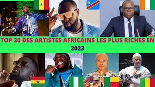 TOP 20 DES ARTISTES AFRICAINS LES PLUS RICHES DE L'AFRIQUE EN 2023 screenshot 4