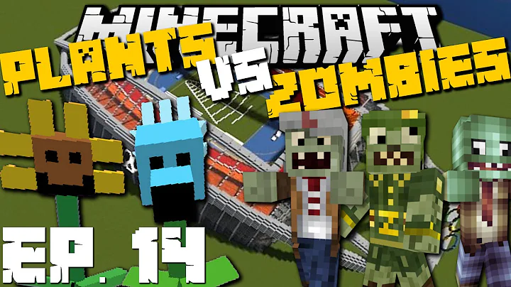 Minecraft: PLANTS VS ZOMBIES MOD (Olympic Stadium Special Edition Map) MOD SURVIVAL GAME EP 14