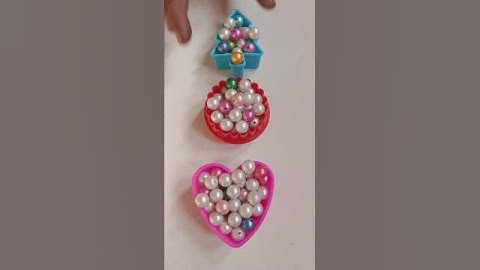 Reverse Beads Asmr colourful effect video|SatisfyingAsmr pearls Reverse|cookie cutter setoddlypearls