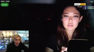 xQc reacts to ExtraEmily using the phone while driving multiple time