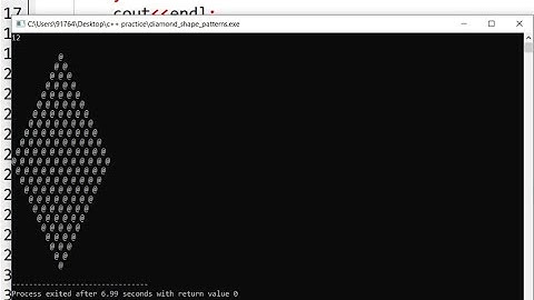 C++ program to print a diamond pattern