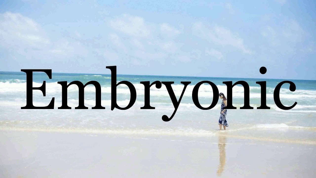 How To Pronounce Embryonic🌈🌈🌈🌈🌈🌈Pronunciation Of Embryonic YouTube