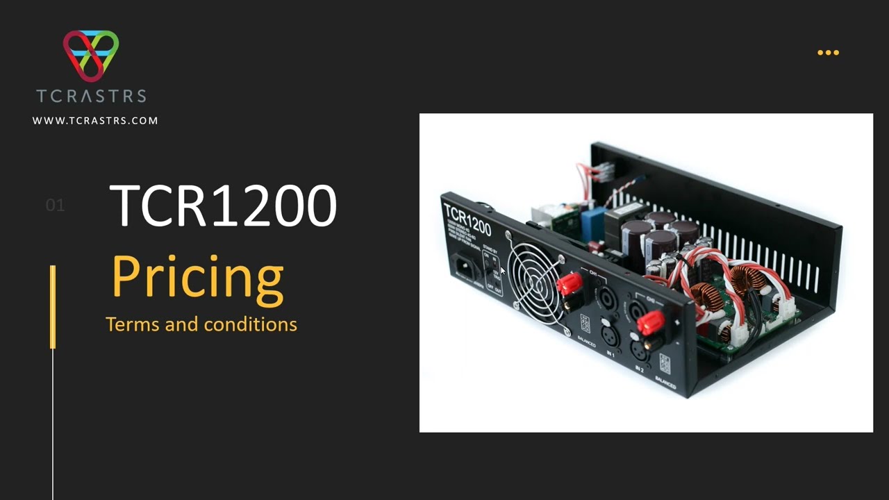 TCR1200 DIY kit pricing, shipping, and purchasing options