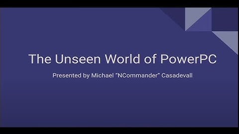 VCF East: The Unseen World of PowerPC — Michael Casedevall