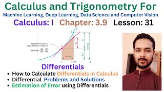 Lesson 31: Differentials |How to Calculate Differentials in Calculus | Error Handling using Calculus
