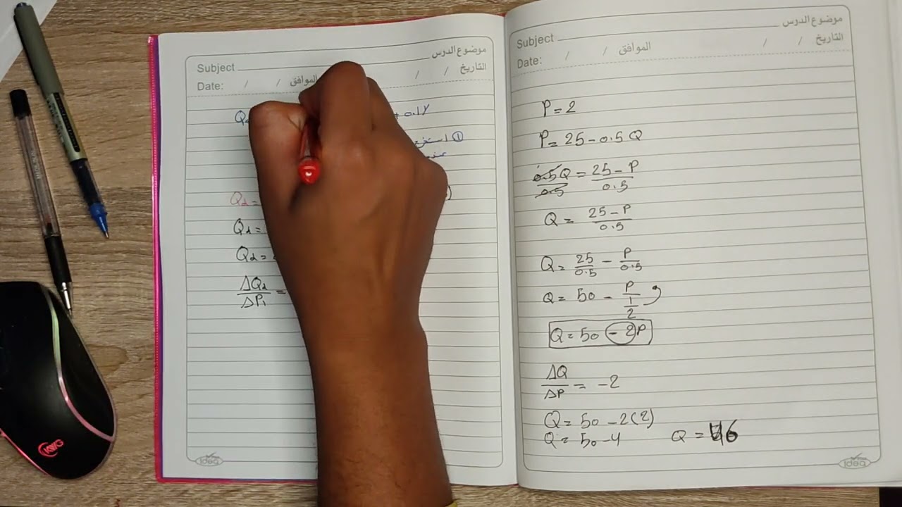 الاقتصاد الرياضي/المرونات/مرحلة ثالثة