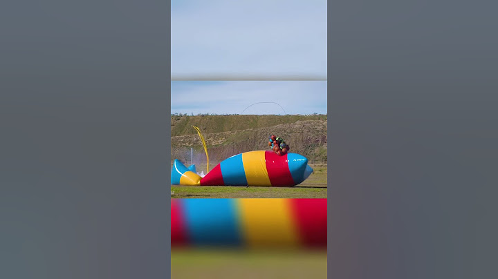 Inflatable Target EXPLODES! Watch CRAZY Bowling Ball Launch