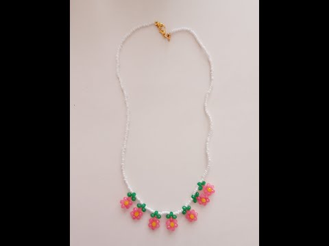 DIY-TAKI TASARIM KOLAY ÇİÇEK KOLYE YAPIMI /JEWELRY DESIGN EASY FLOWER NECKLACE MADE