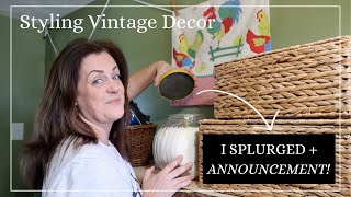 Thrifting & How To Use Vintage Decor + I SPLURGED & ANNOUNCEMENT!