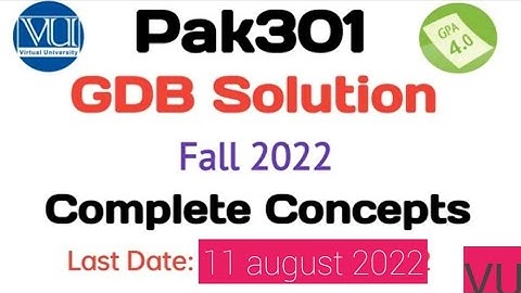 Pak 301 gdb solution 2022|pak301 gdb 2022|pak301 gdb solution 2022|pak301 gdb solution spring 2022