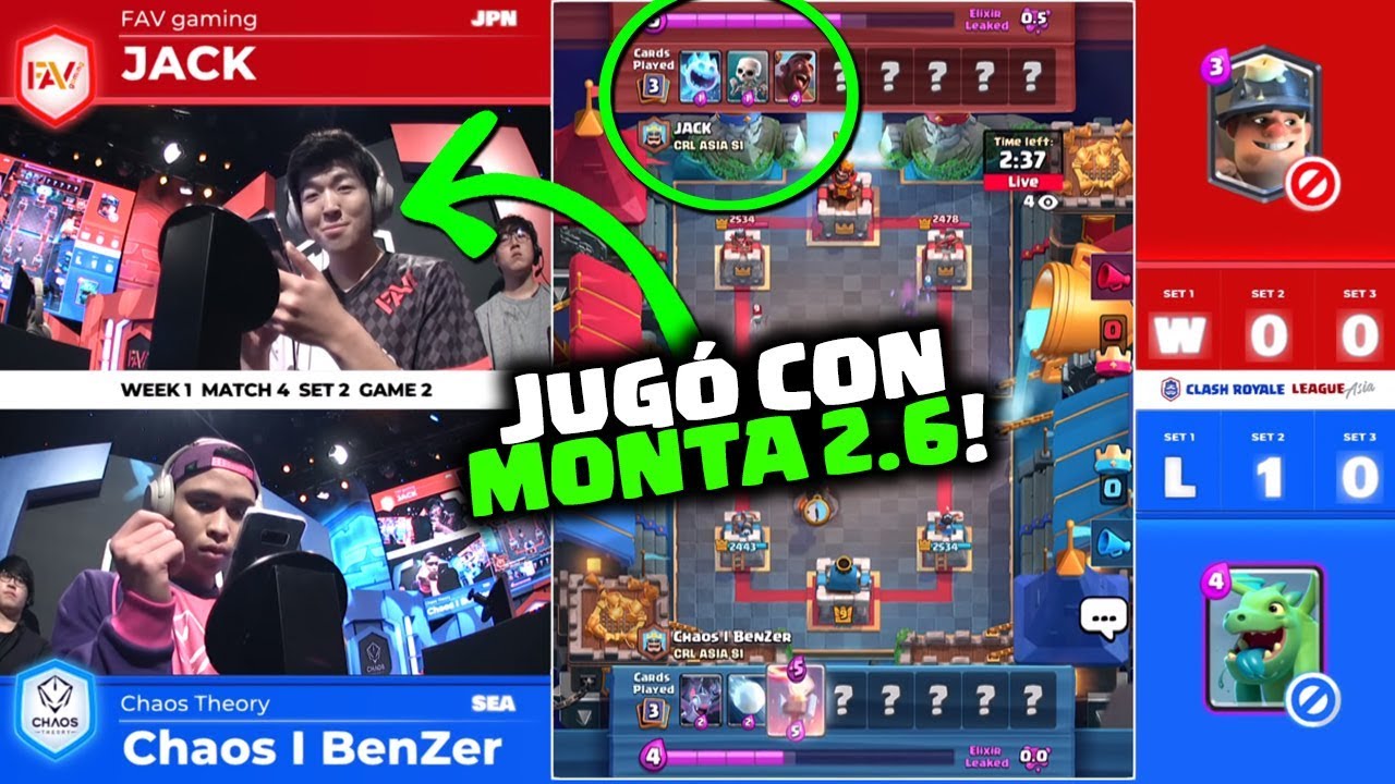 ASÍ FUE EL DEBUT DE JACK EN COMPETITIVO CRL ASIA ! ! - DrekzeNN - Clash Royale
