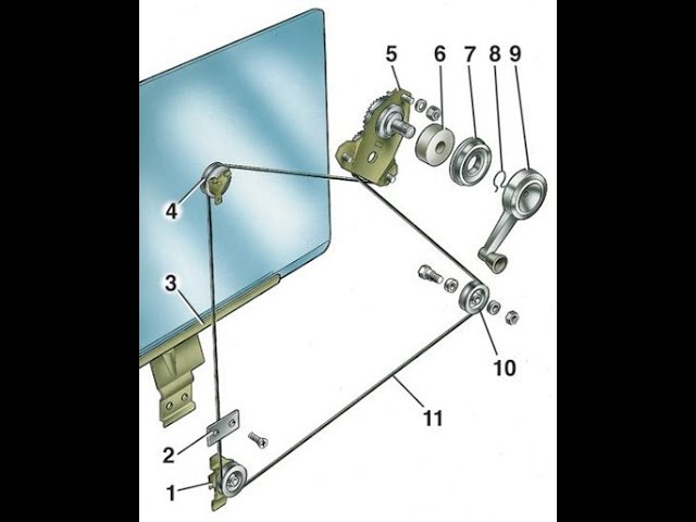 Стеклоподъемник ваз 2107 левая дверь